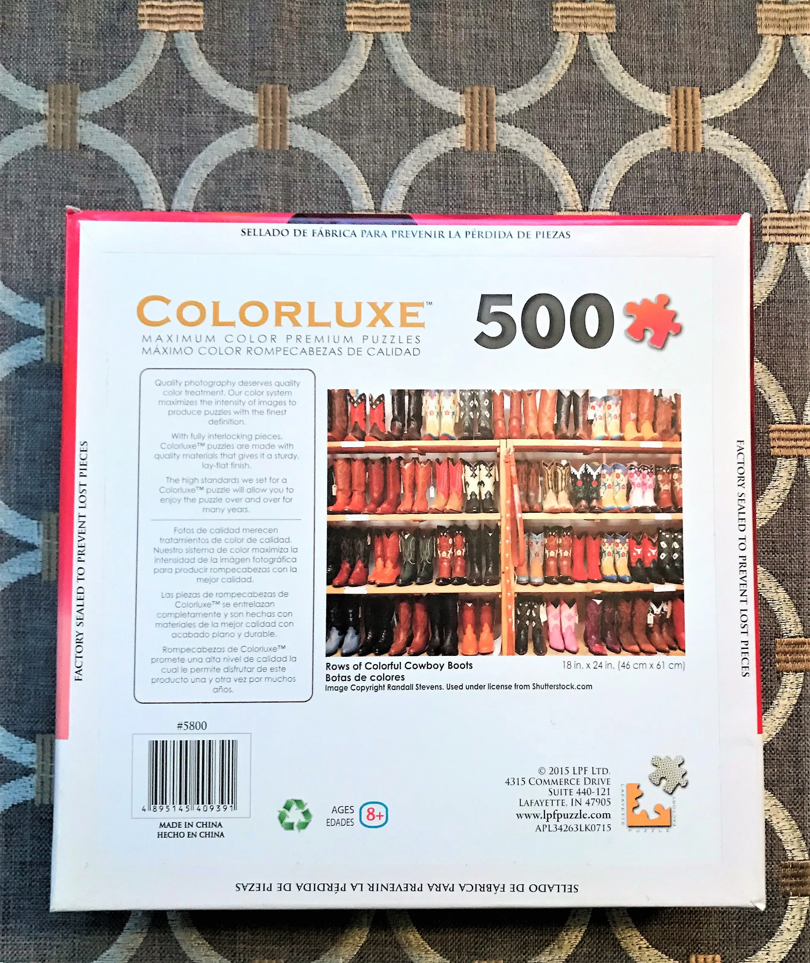 500-PIECE BOOTS! BOOTS FOR-SALE! ROWS AND ROWS OF COWBOY BOOTS COUNTRY LIFE PUZZLE
