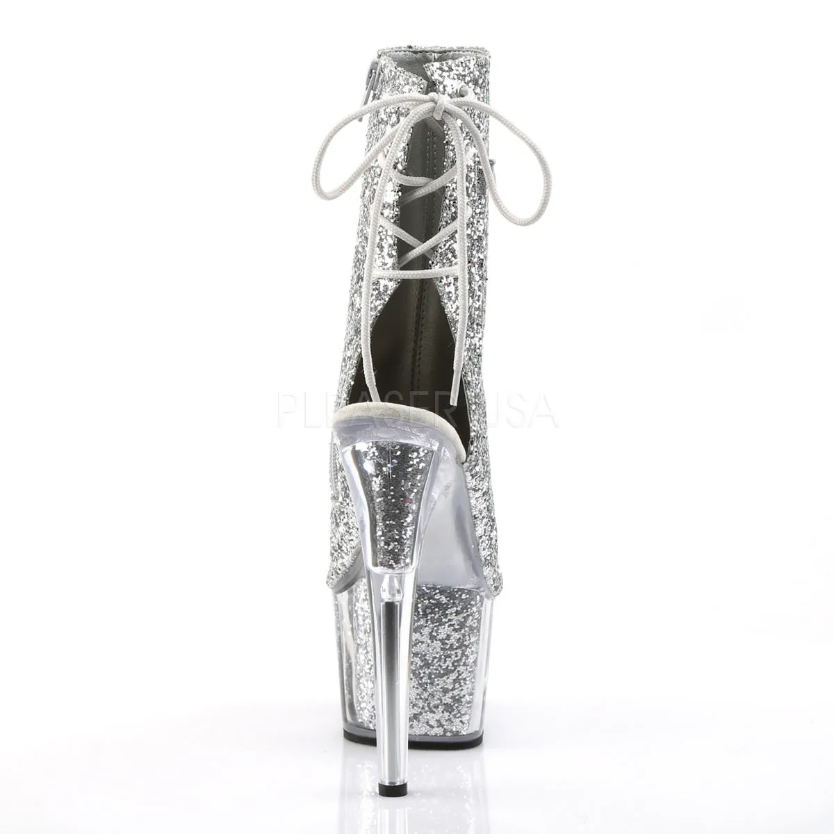 7 Inch Heel ADORE-1018G Silver Glitter