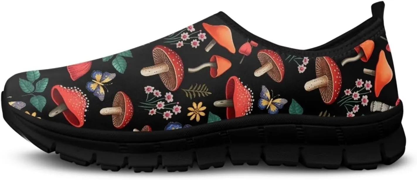 Aesthetic Plant Botanical Loafer Womens Slip On Shoes Non Slip Breathable Tennis Shoes Travel Work Shoes