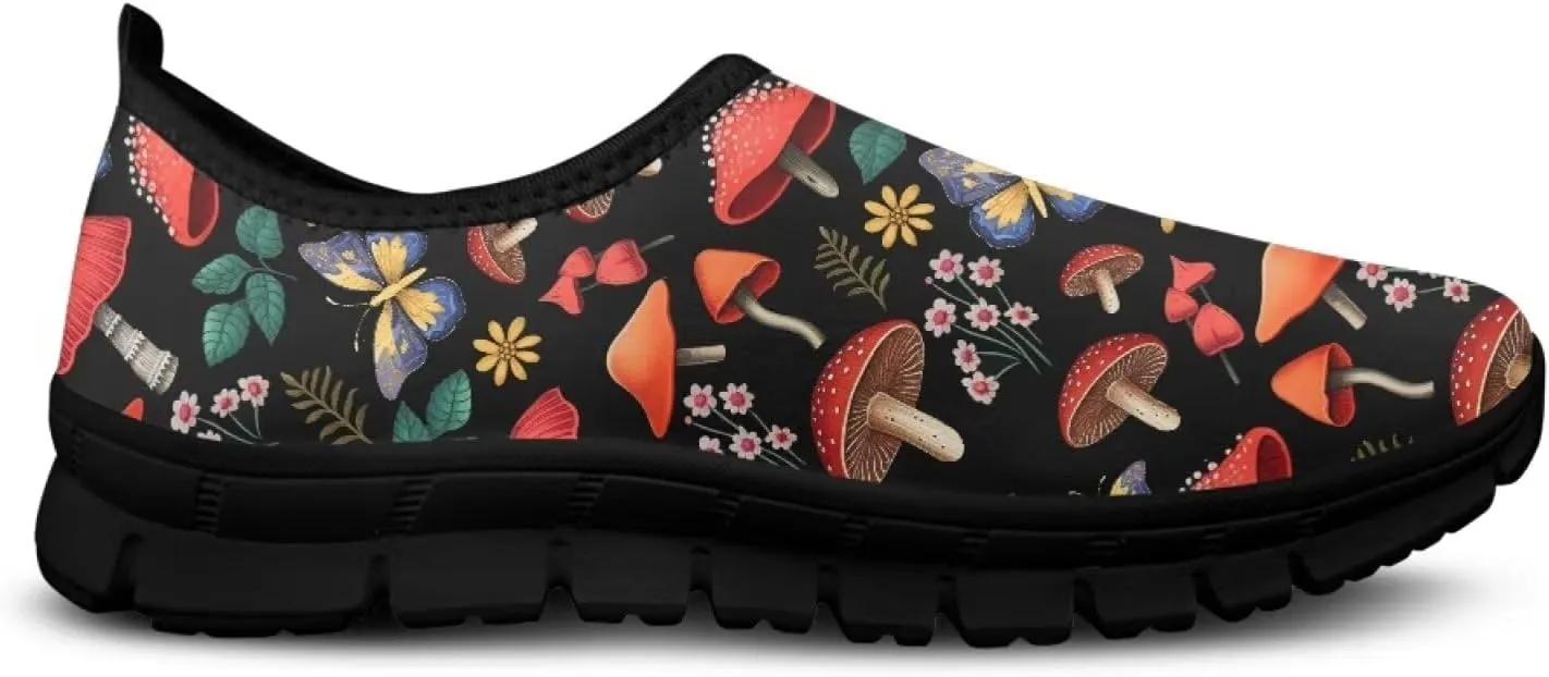 Aesthetic Plant Botanical Loafer Womens Slip On Shoes Non Slip Breathable Tennis Shoes Travel Work Shoes
