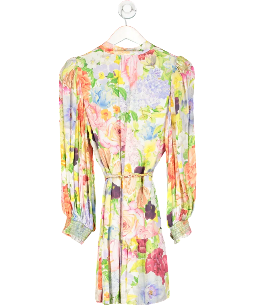 Alice   Olivia Multicoloured Antonette Long Sleeve Mini Dress UK XS/S