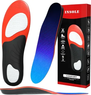 Arch Support Shoe Insoles for Men and Women - Orthotic Insoles for Flat Feet and High Arches - Running Gel Shoe Insoles