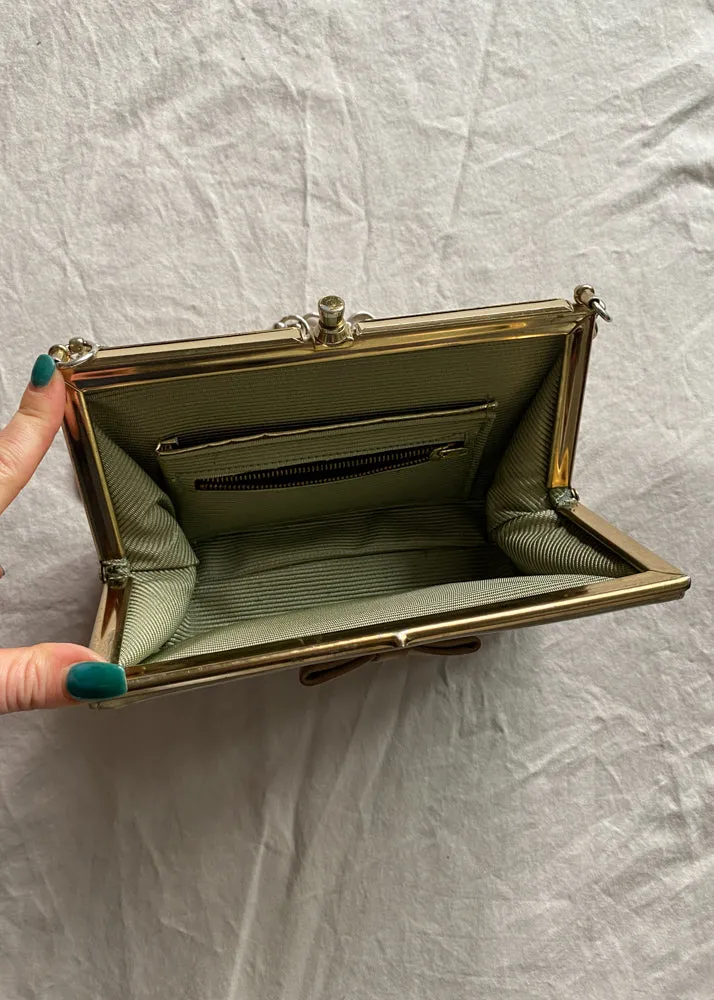 Ashley's Neutral Patent Leather Handbag