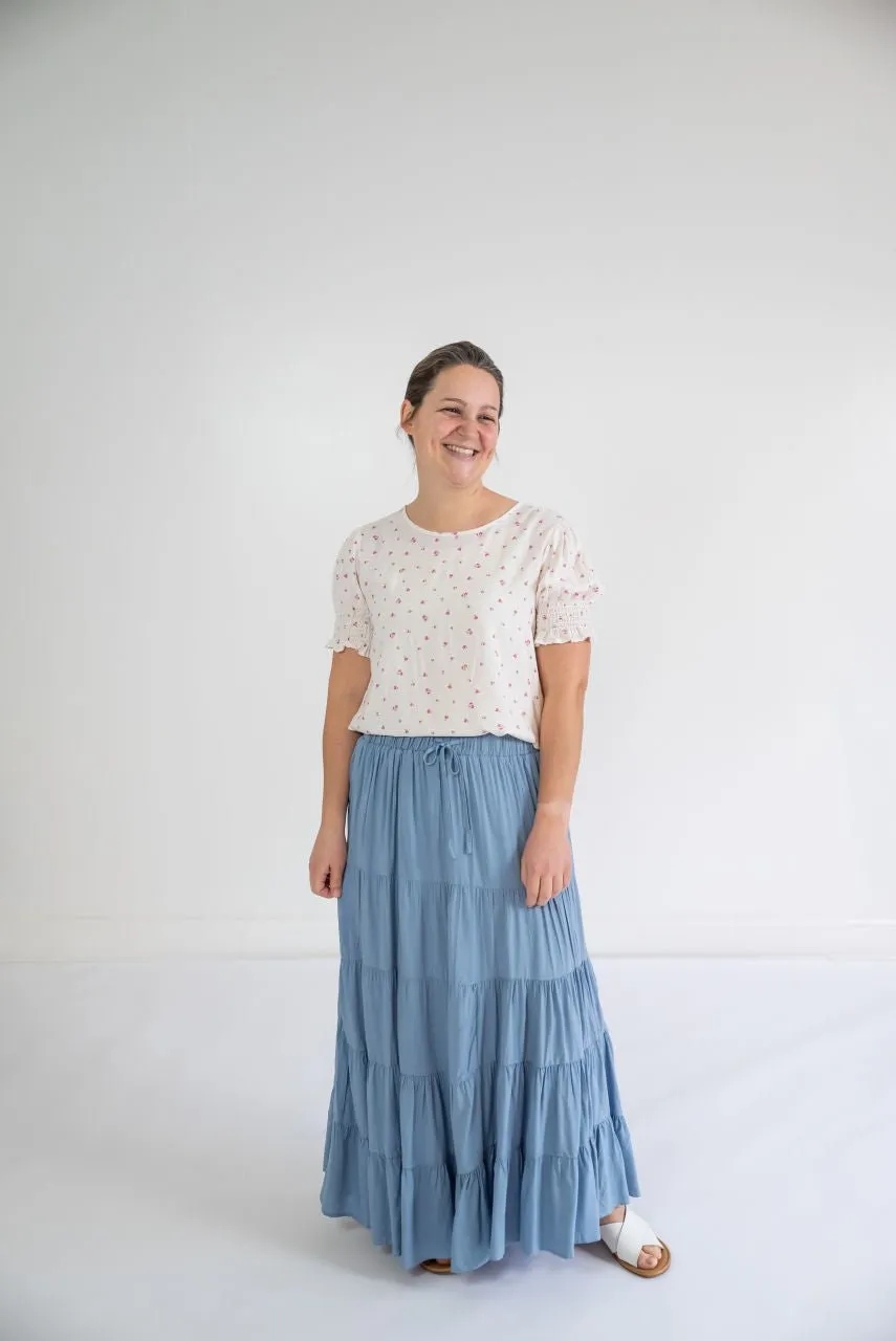 Ashton Floral Top in Cream - FINAL SALE