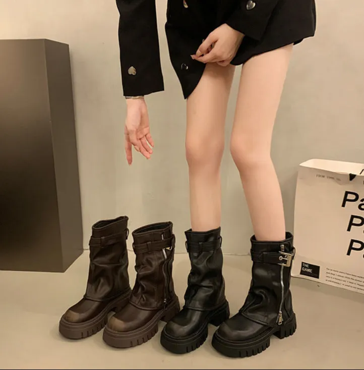 Black Chunky Boots
