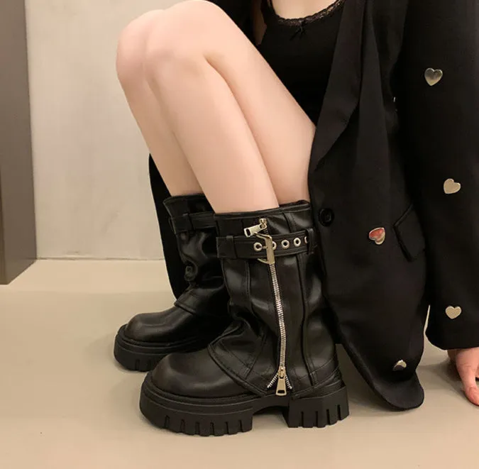 Black Chunky Boots