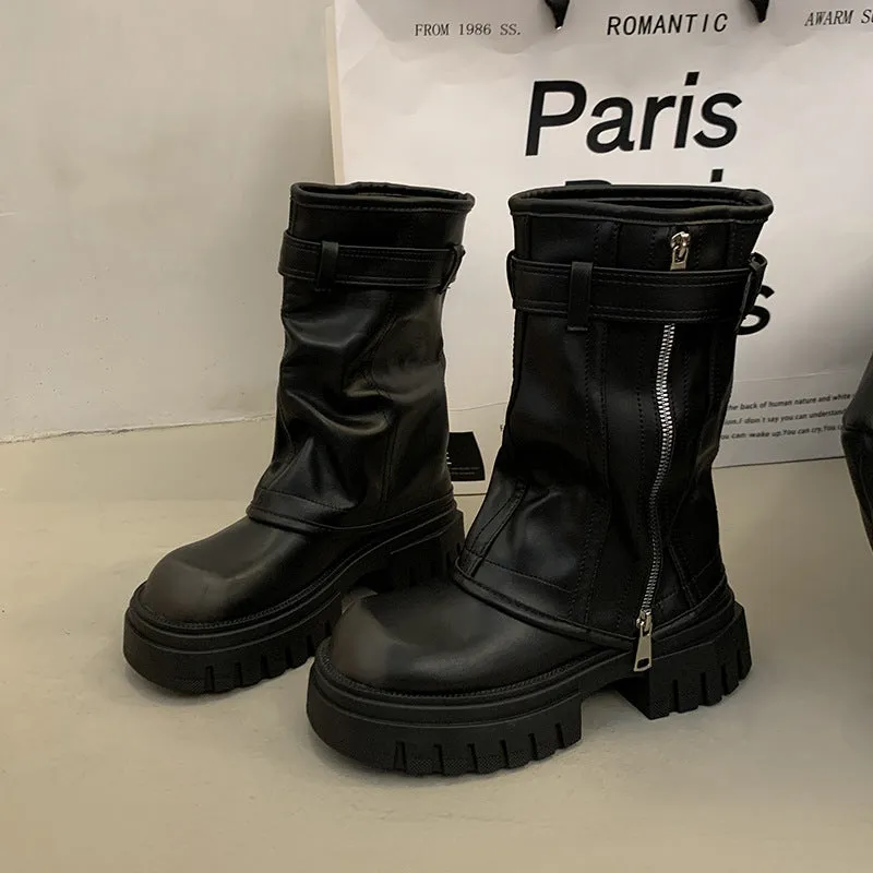 Black Chunky Boots