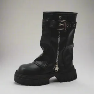 Black Chunky Boots