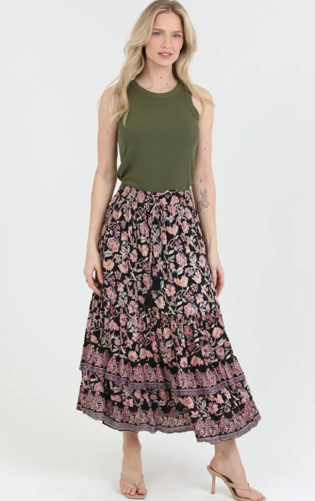 Boho Floral Skirt