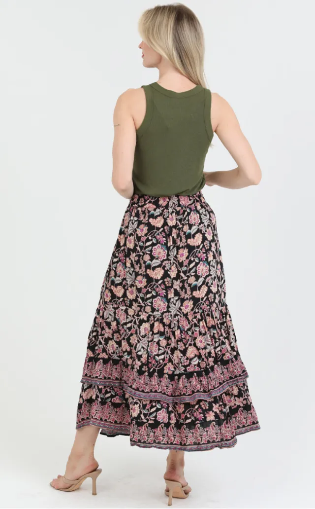 Boho Floral Skirt