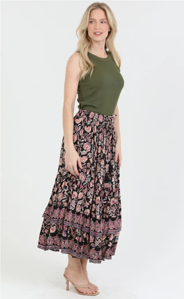 Boho Floral Skirt