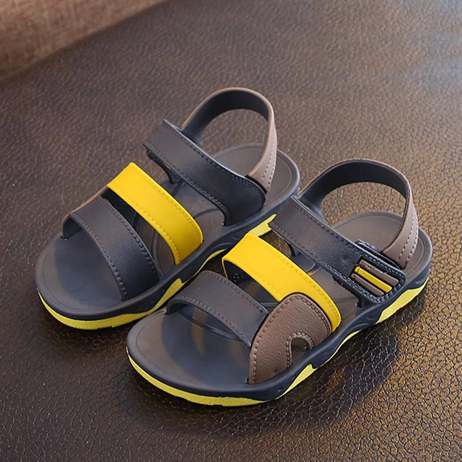 Boy Sandal Open Toe Non Slip Sandals Toddler Kids Sport Shoes Boys Summer Double Strap Beach Shoes Outdoor
