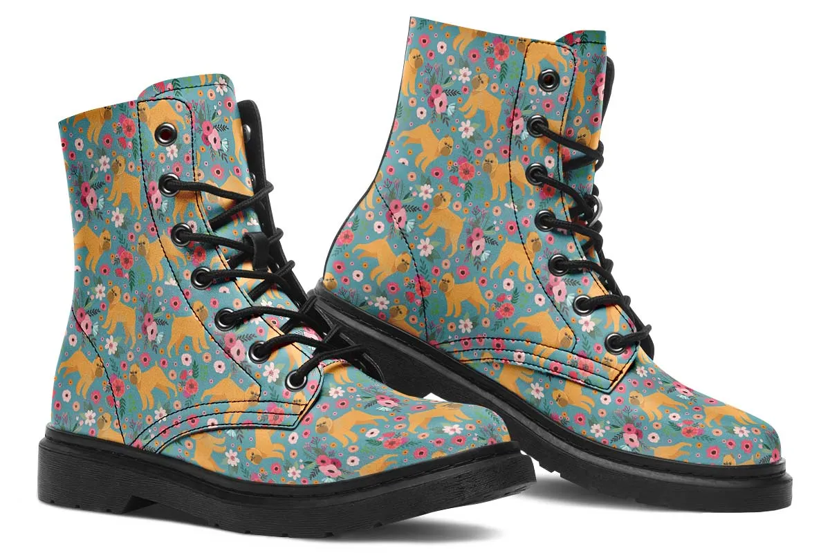Brussels Griffon Flower Boots