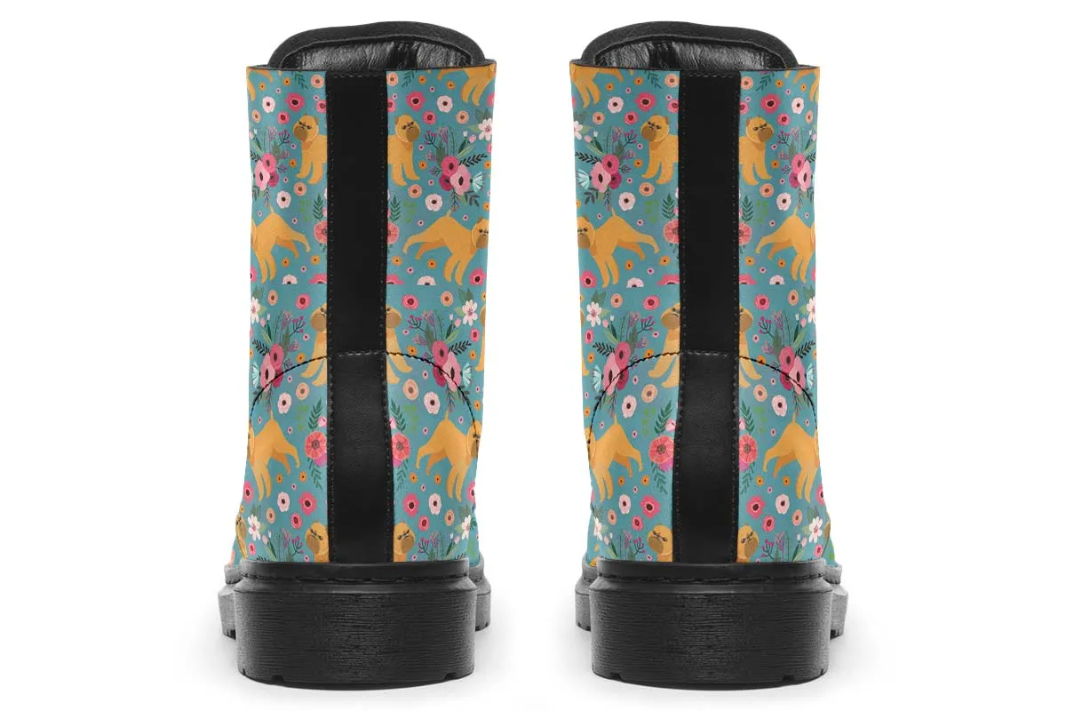 Brussels Griffon Flower Boots