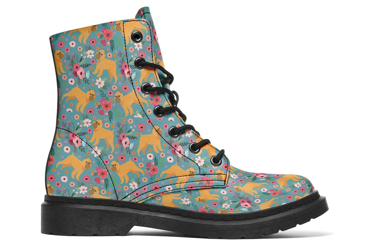 Brussels Griffon Flower Boots