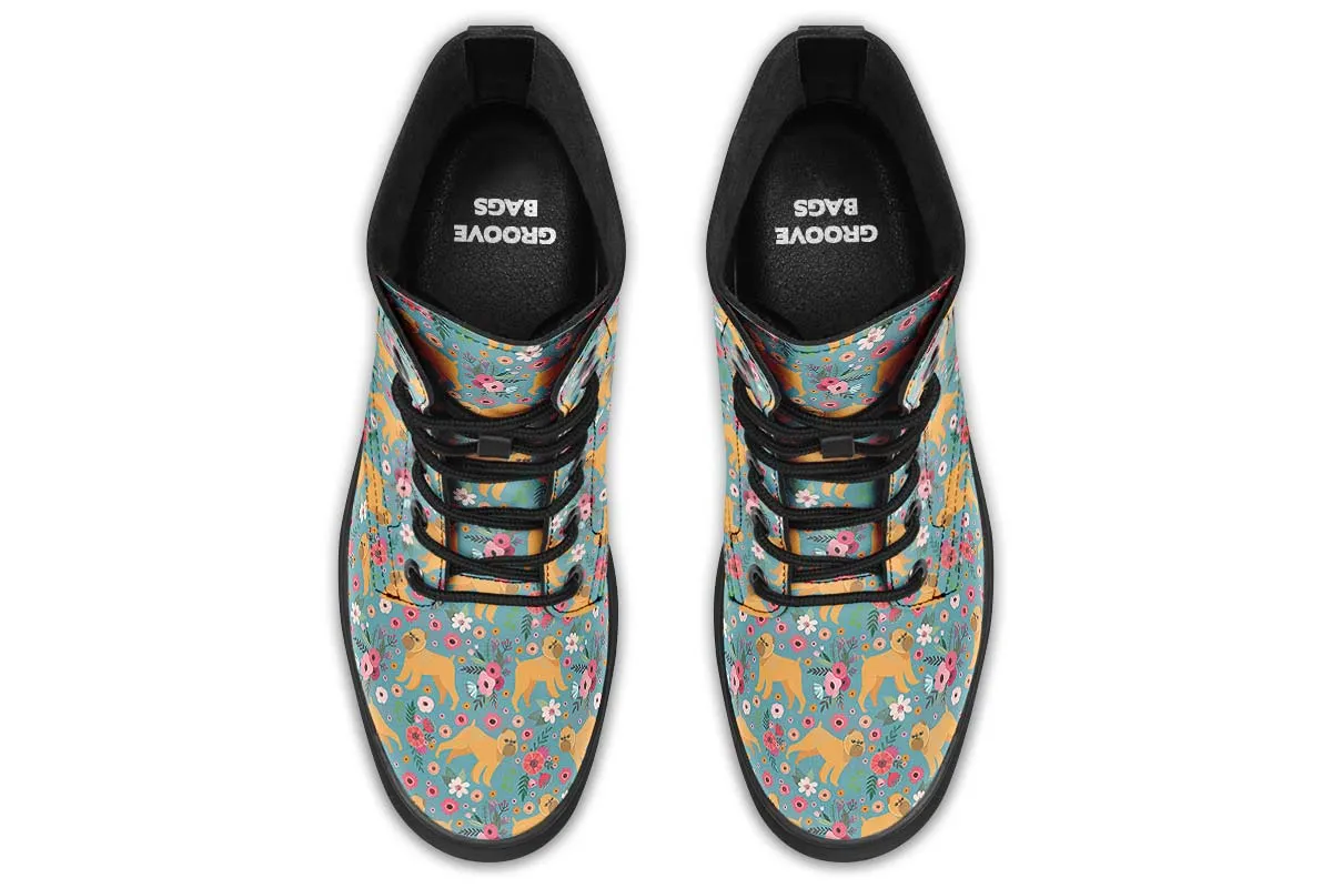 Brussels Griffon Flower Boots