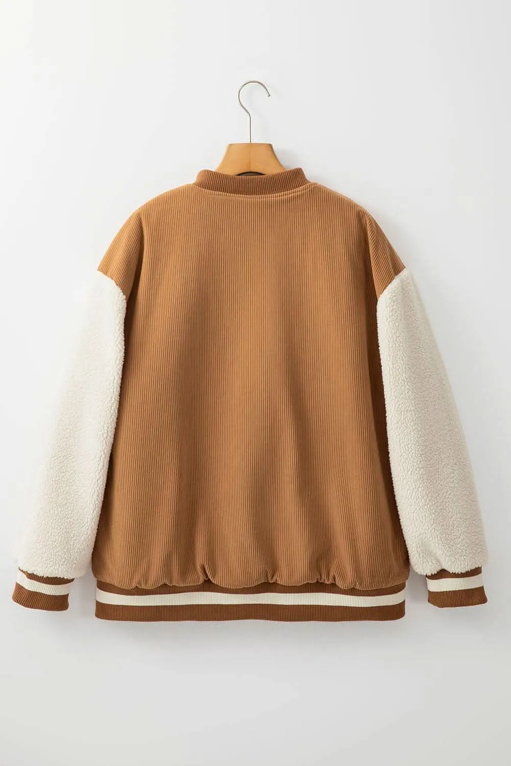 Buckskin corduroy fleece bomber