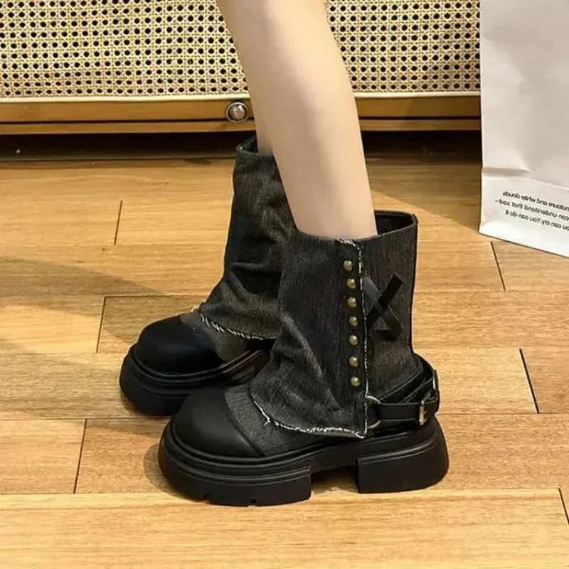 Canvas Ankle Boots for Women | Chic & Stylish