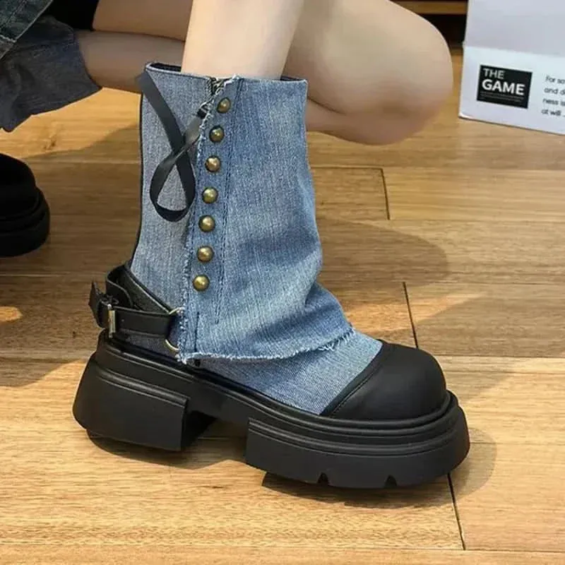 Canvas Ankle Boots for Women | Chic & Stylish