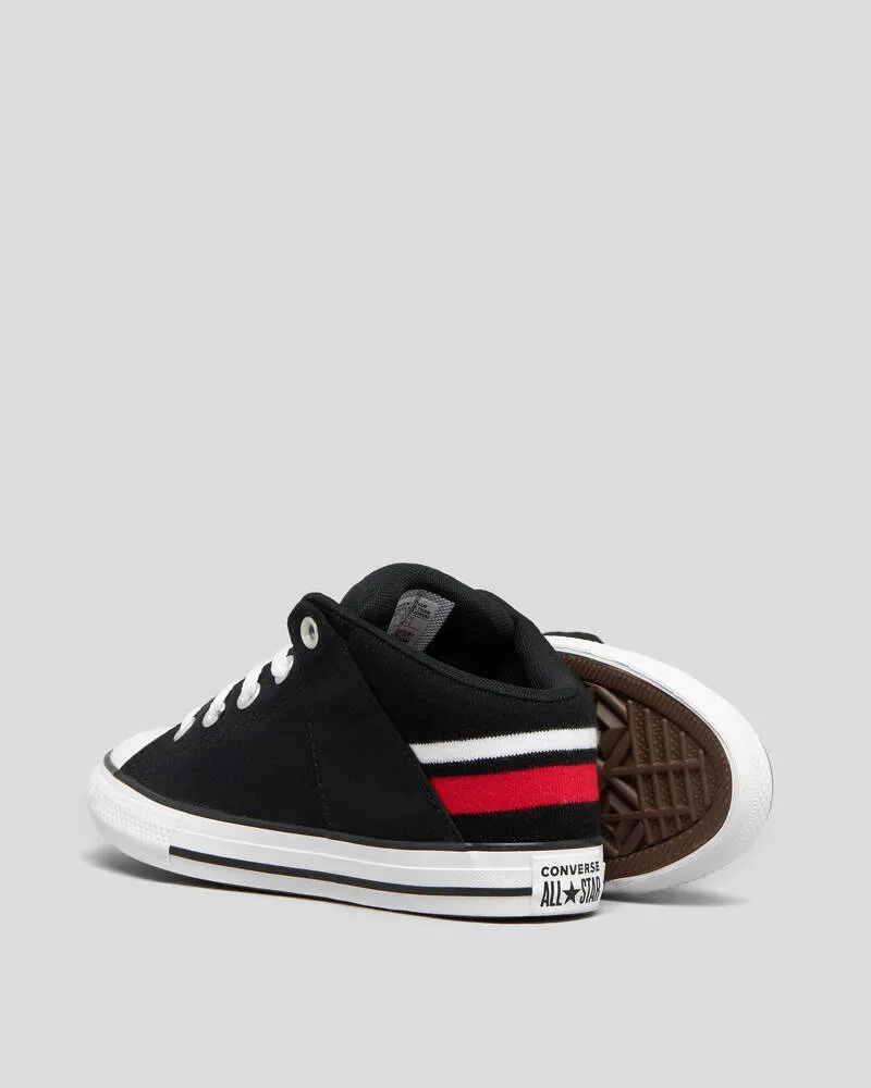 Converse Junior CTAS Axel Mid Sneaker (Black/White Red)