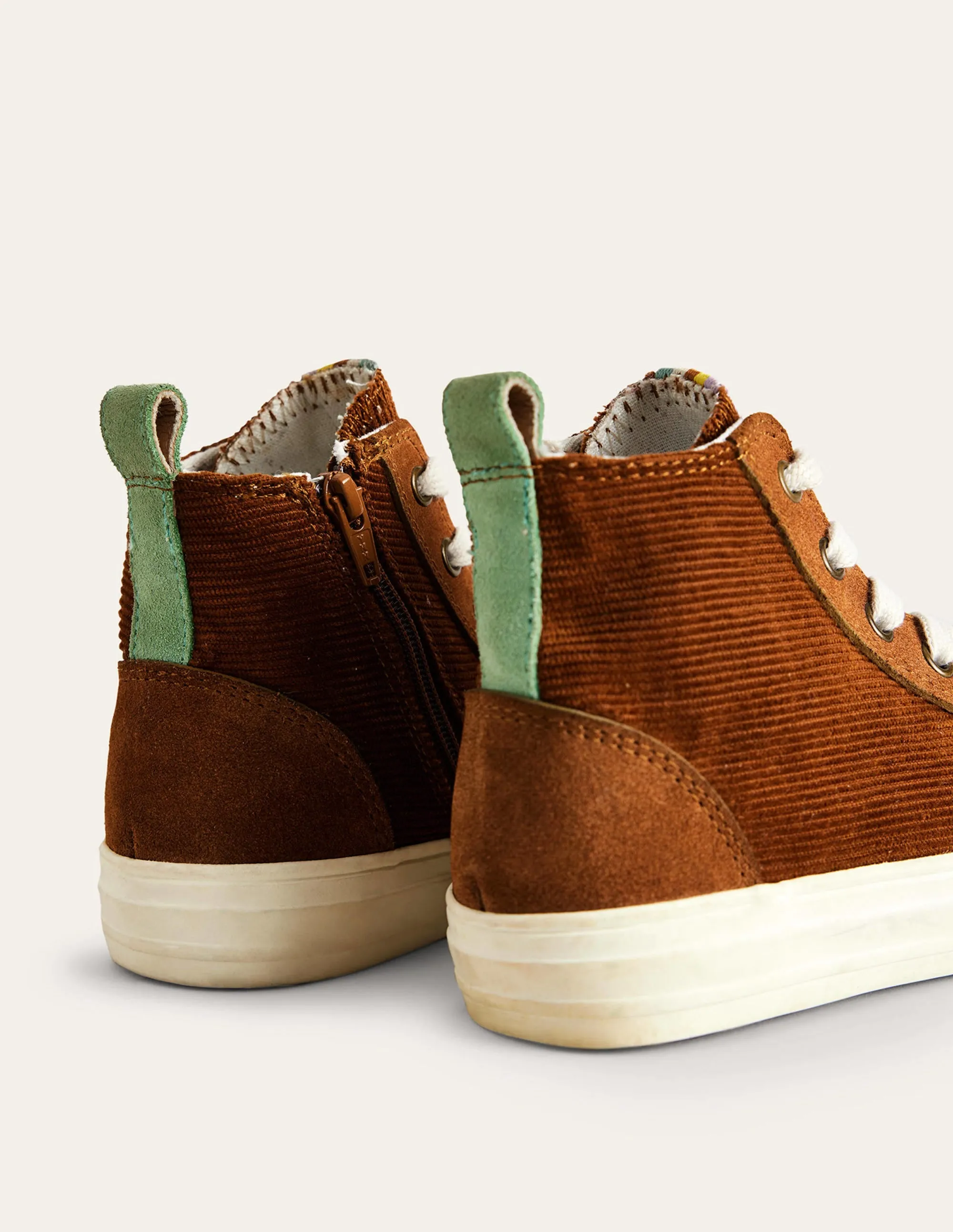 Corduroy High Tops-Brown