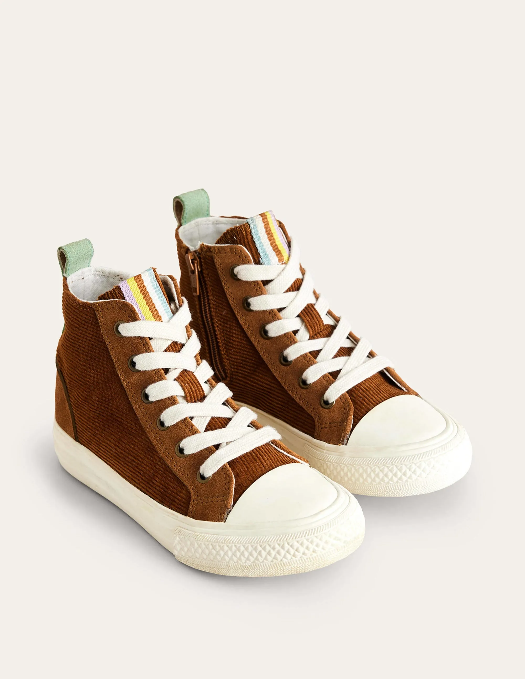 Corduroy High Tops-Brown