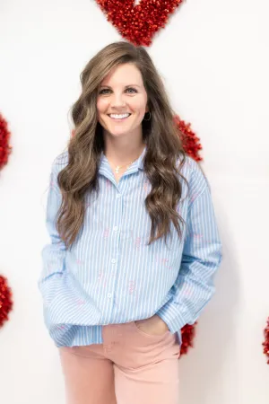 Embroidered Bow Top