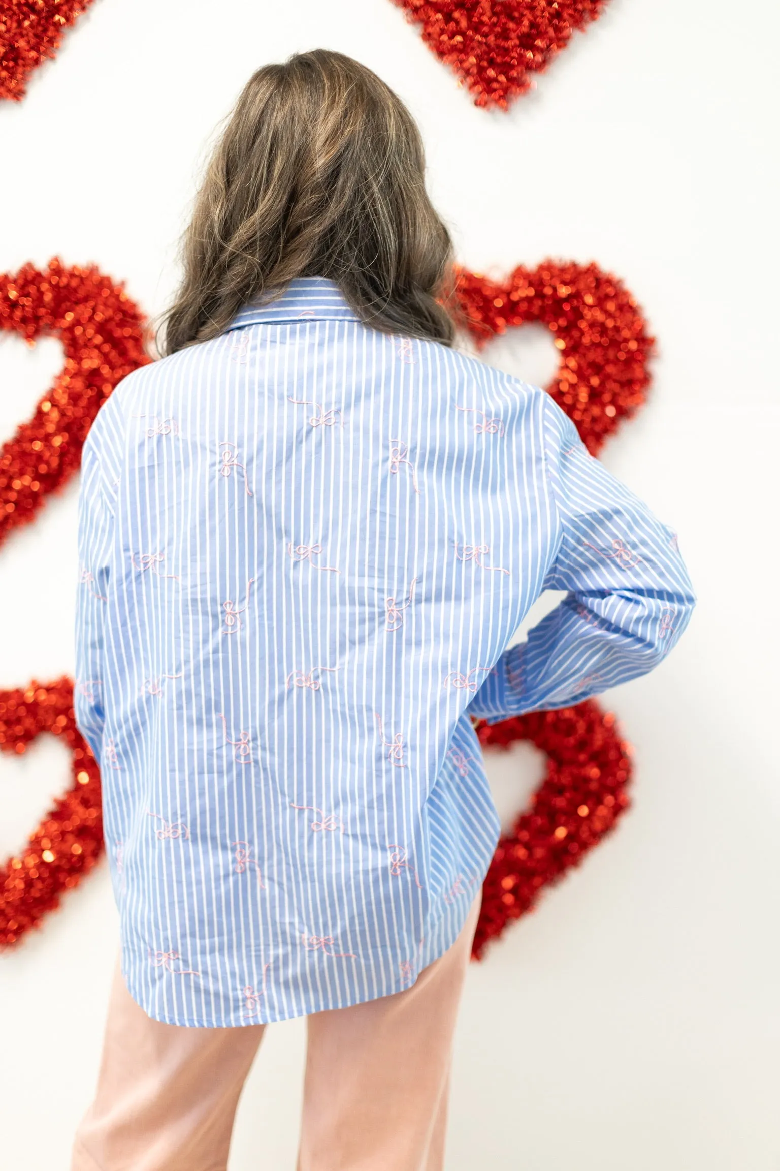 Embroidered Bow Top
