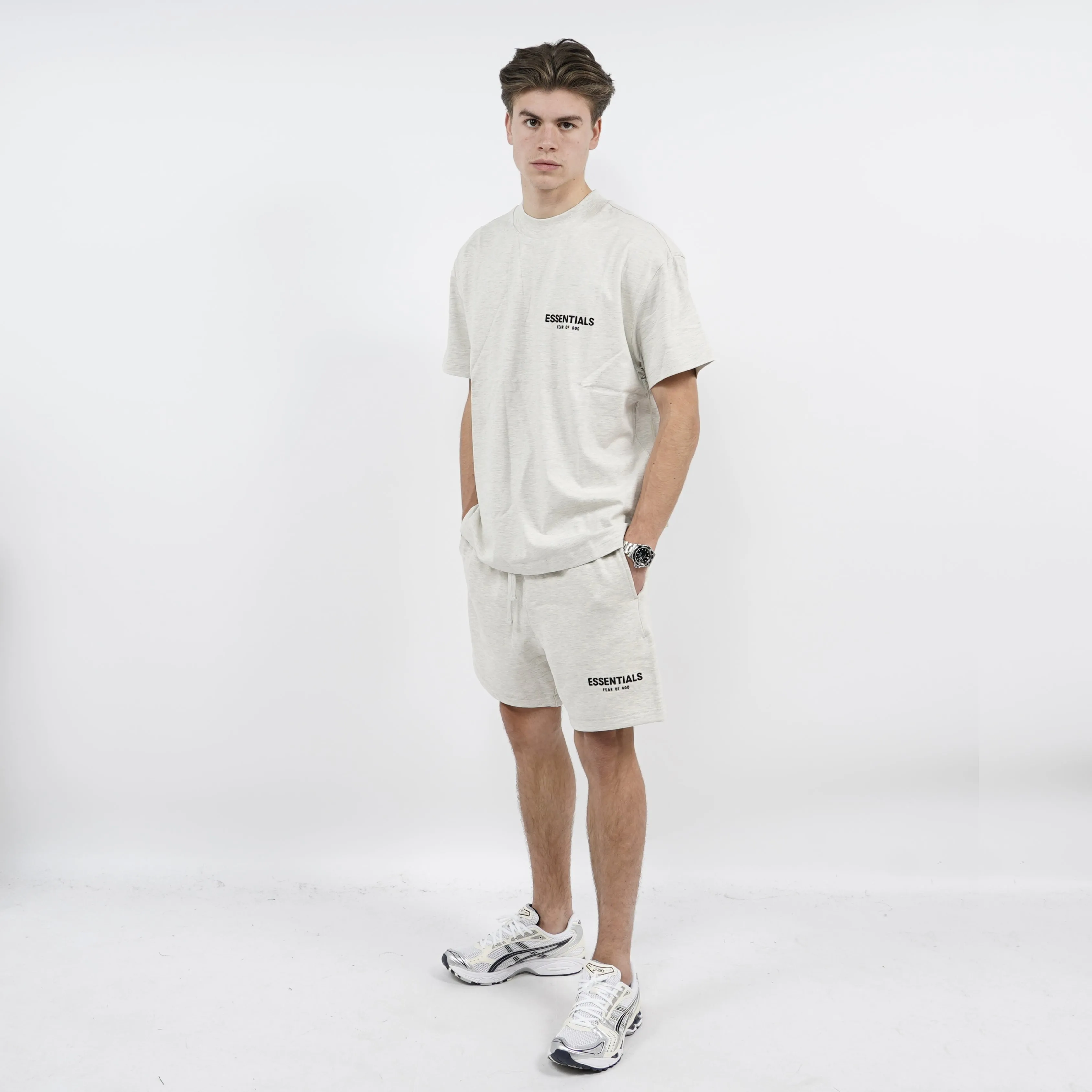 Fear of God Essentials Light Oatmeal Summer set