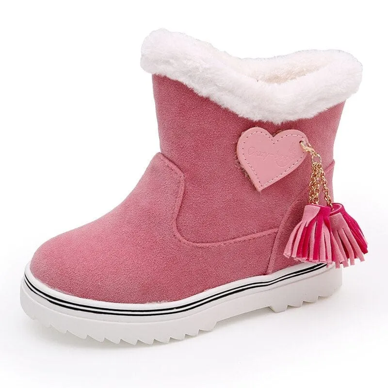 Girls Boots Fur Thick Warm Children's Top Quality Snow Boots