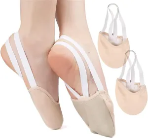 Half Sole Ballet Dance Shoes Socks, Breathable Anti-Slip Half Sole Ballet Slipper Leather Pirouette Dance Shoes, Men Women Ballet Dance Pointe Shoe Socks Pad for Jazz Gymnastic Ballet Dancer