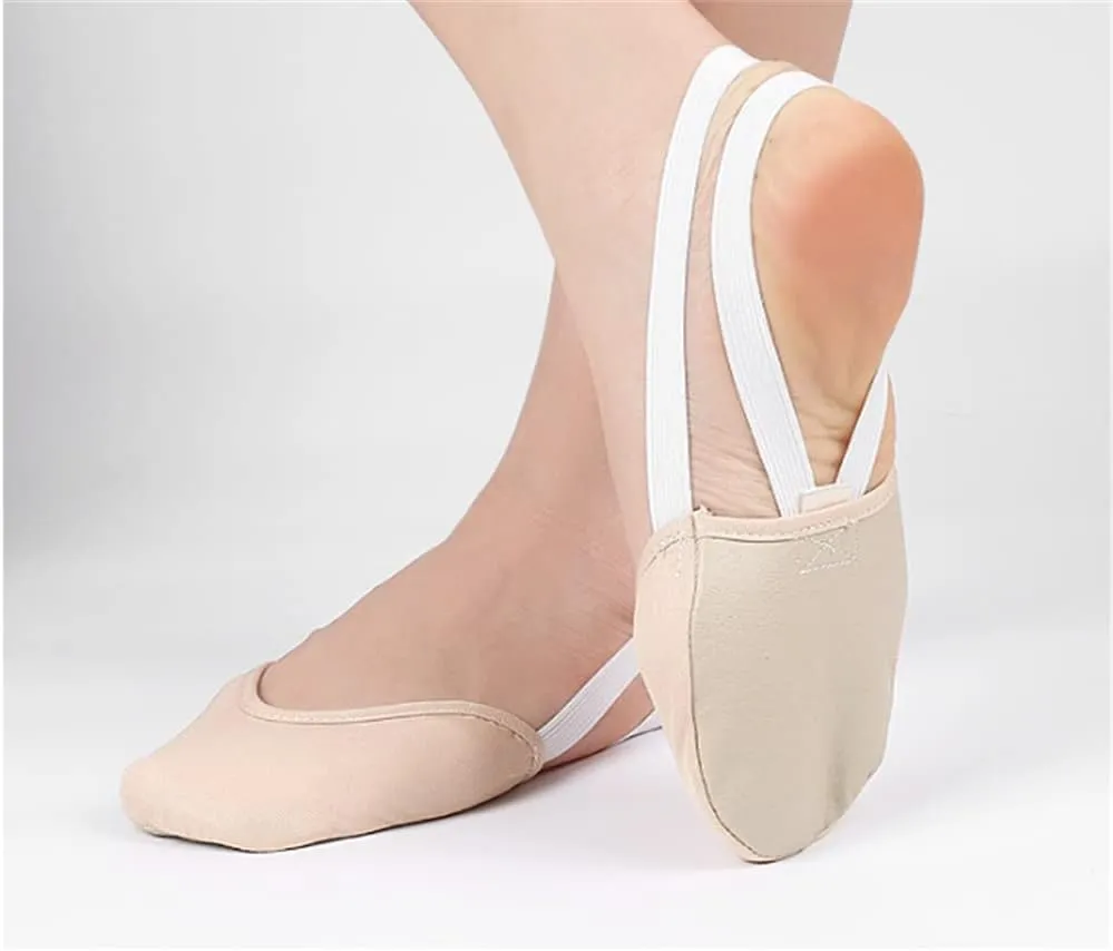 Half Sole Ballet Dance Shoes Socks, Breathable Anti-Slip Half Sole Ballet Slipper Leather Pirouette Dance Shoes, Men Women Ballet Dance Pointe Shoe Socks Pad for Jazz Gymnastic Ballet Dancer