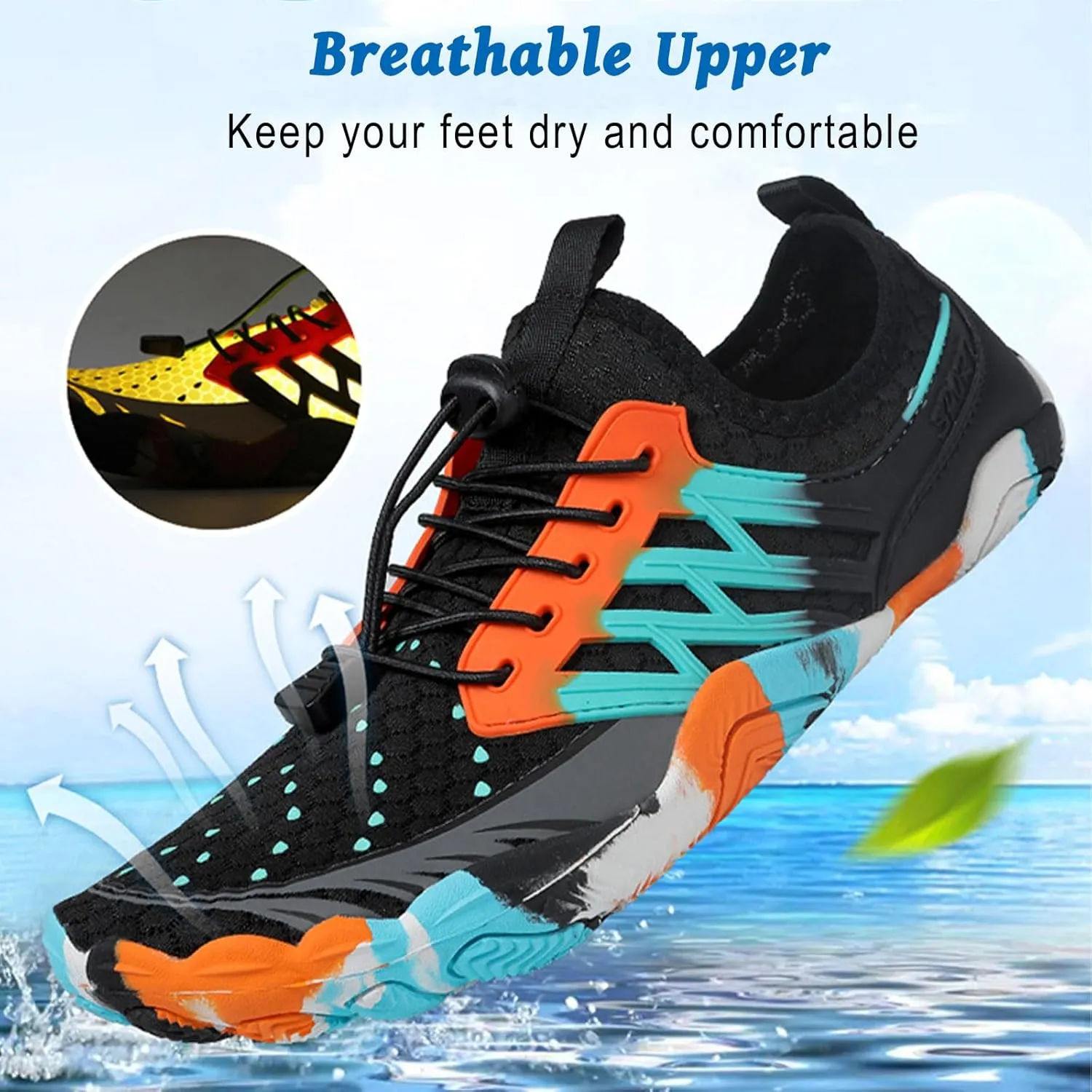 Hike Barefoot Shoes for Women Men, Pro Barefoot Shoes with Wide Toe Box for Hiking, Walking, Non-Slip Breathable Lightweight Water Shoes Unisex