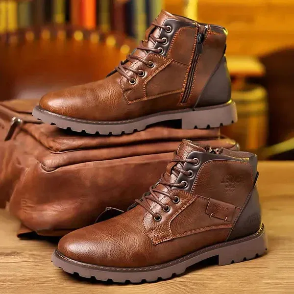 Jethro | Lace-up boot made from robust leather
