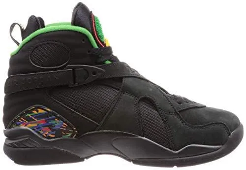 Jordan 8 Retro Men's Shoes Black/Light Concord/Aloe Verde Noir 305381-004 (8.5 D(M) US)