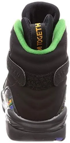 Jordan 8 Retro Men's Shoes Black/Light Concord/Aloe Verde Noir 305381-004 (8.5 D(M) US)