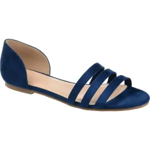 Journee Collection Women's Gildie Open-Toe Ankle Cuff Flat  Color Blue Size 11M
