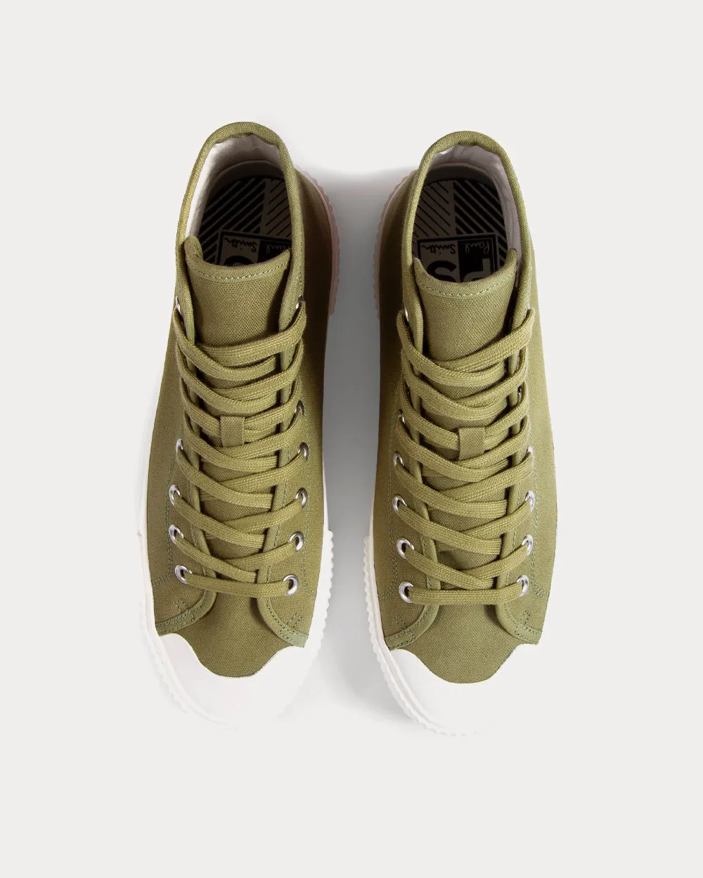 Kibby Canvas Khaki High Top Sneakers