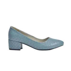 Light Blue Basic Heeled Shoe