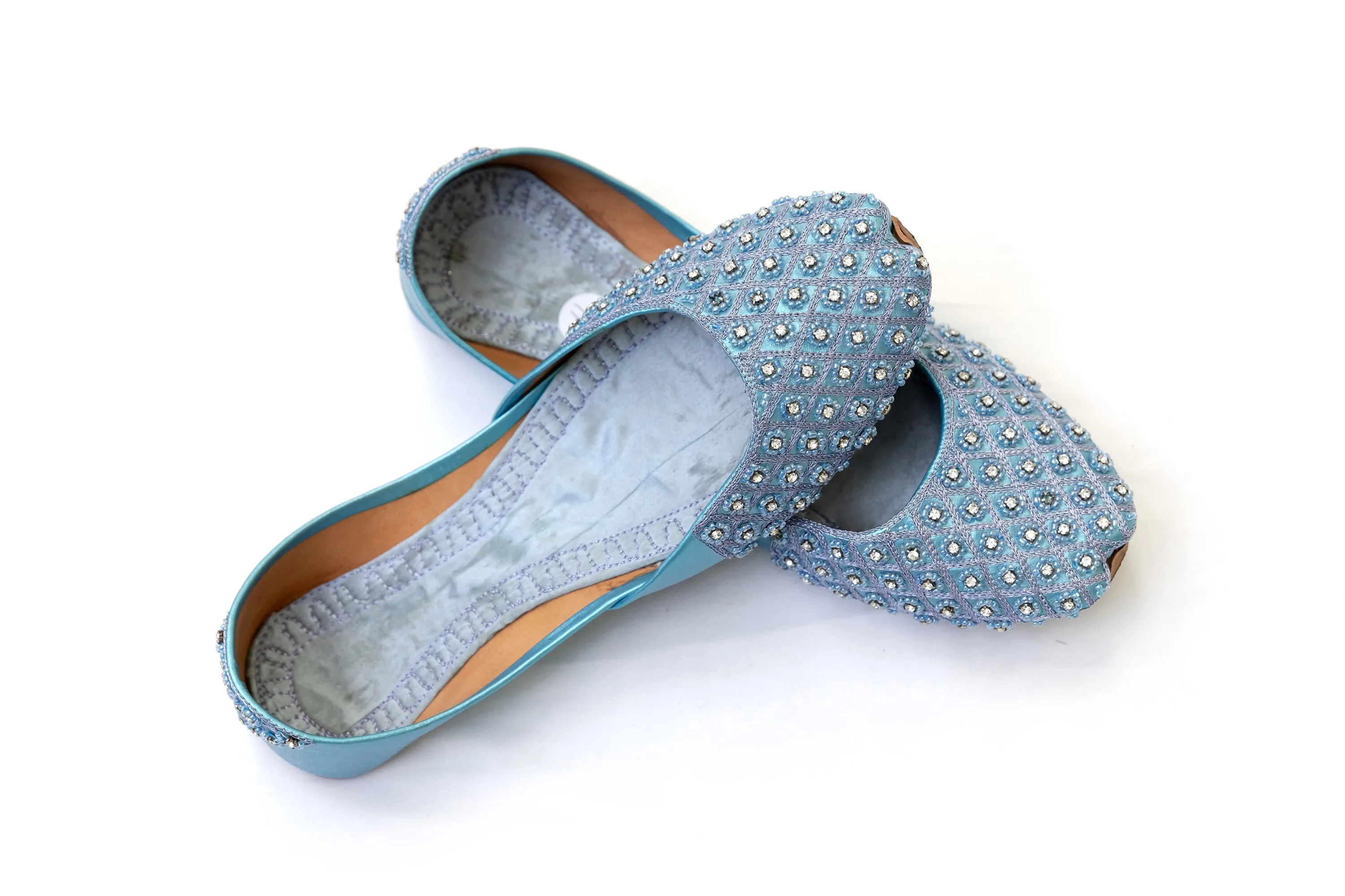 Light Blue Khussa - Shoes