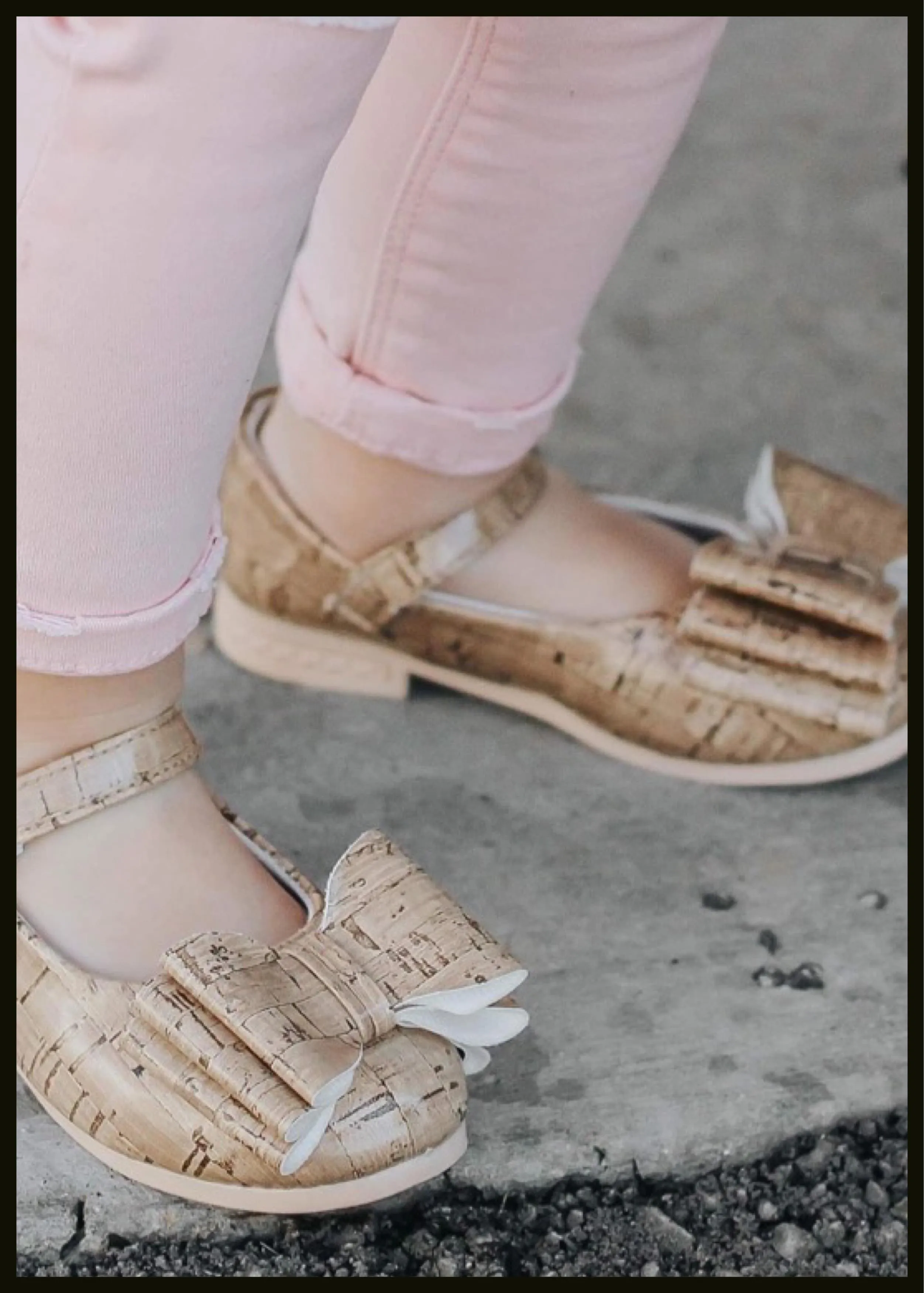 [Light Cork] Bow Shoes