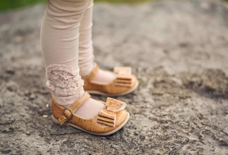[Light Cork] Bow Shoes