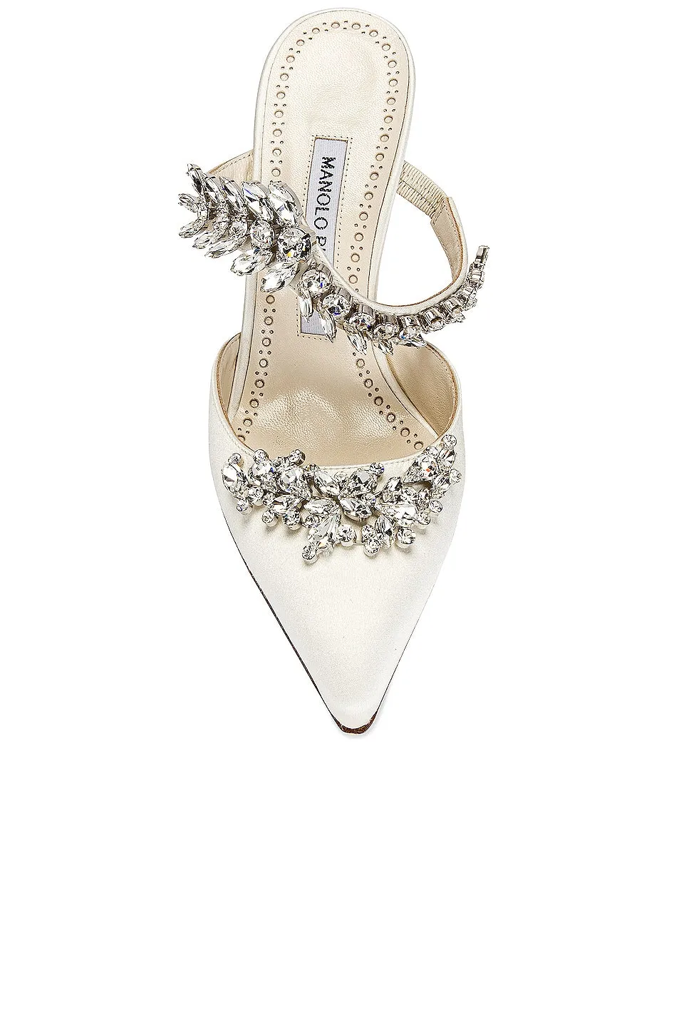 Manolo Blahnik Lurum 90 shoes, Light Cream