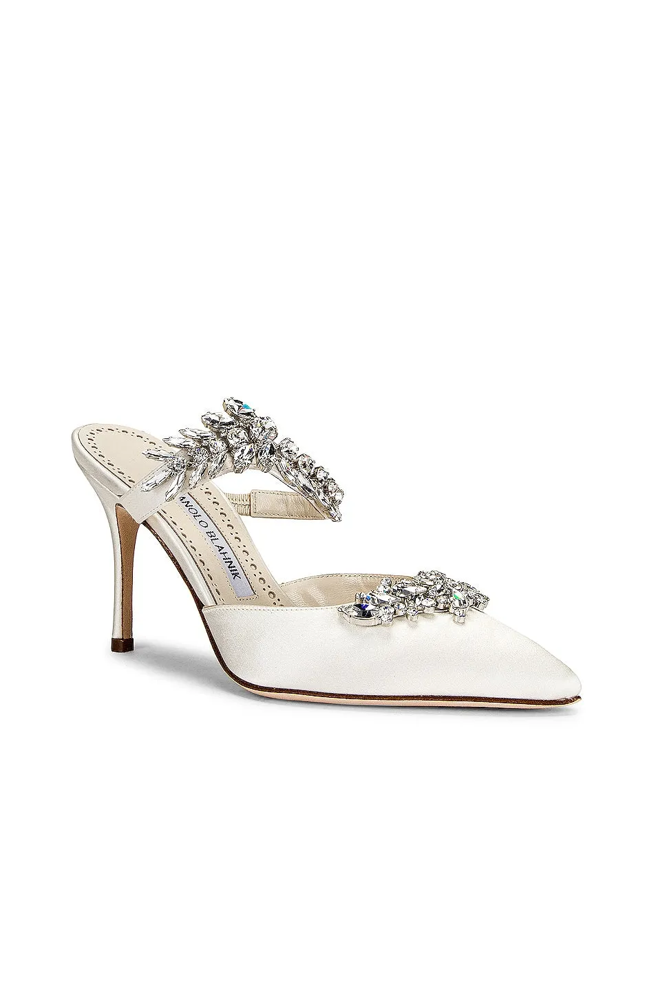 Manolo Blahnik Lurum 90 shoes, Light Cream