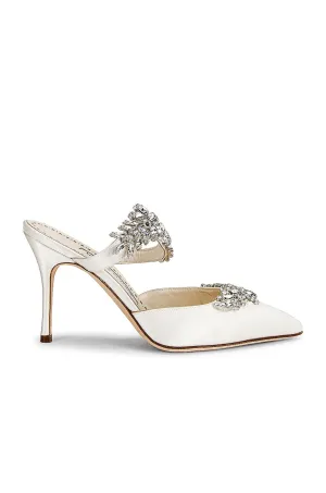 Manolo Blahnik Lurum 90 shoes, Light Cream