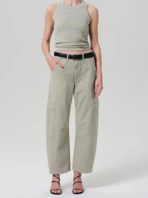 Marcelle Low Slung Easy Leg Cargo - Matcha