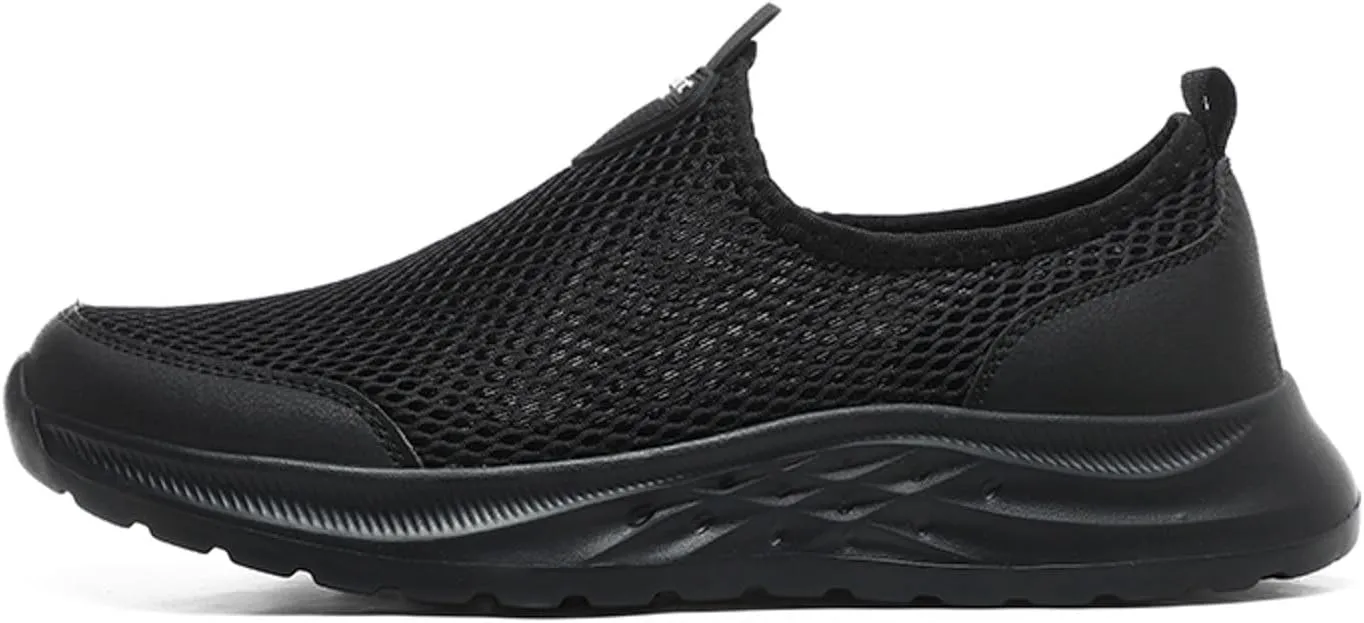 Men Sports Shoes Fashionable New Pattern Mesh Hollow Breathable Comfortable Flat Bottom Lightweight Slip On Seasonal Casual Shoes Casual Sneaker Boots for Men
