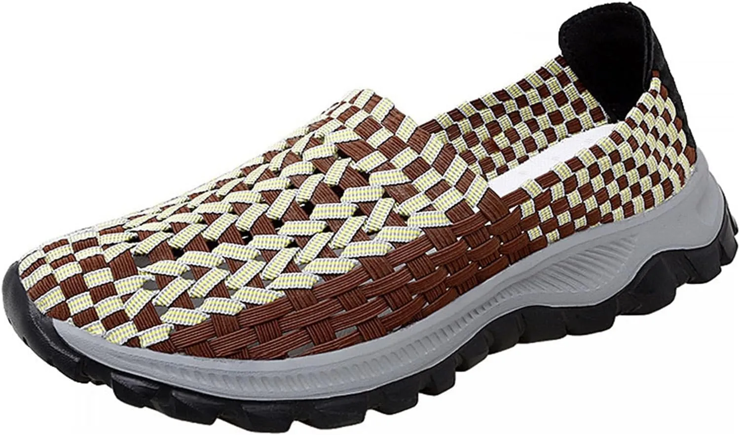 Men's Elastic Stretch Athletic Non Slip Fashion Sneakers Lightweight Breathable Walking Shoes Mesh Workout Casual Running Shoes