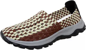 Men's Elastic Stretch Athletic Non Slip Fashion Sneakers Lightweight Breathable Walking Shoes Mesh Workout Casual Running Shoes