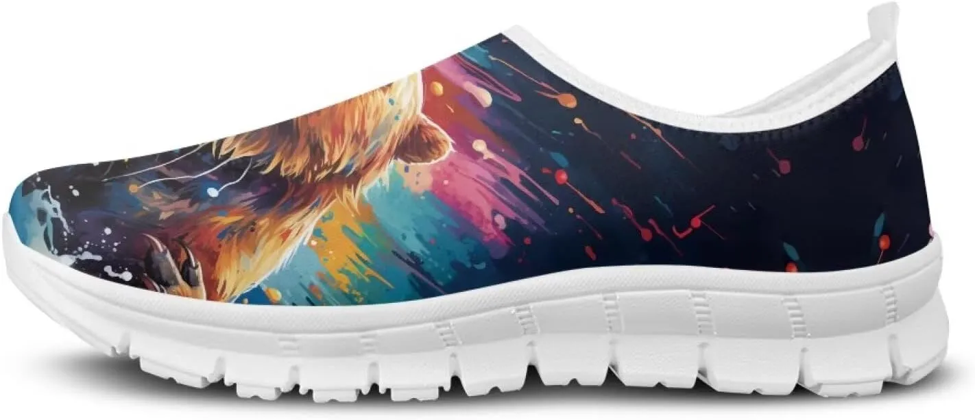Men's Running Shoes Lightweight Breathable Walking Sneakers EVA Fashion Non Slip Athletic Shoe for Fitness Workout Size 5-14 White Sole
